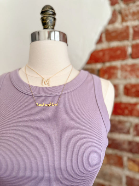 CC Essential Ribbed Tank in Lavender-Carolyn Jane's Jewelry