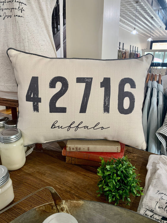 Custom Hometown Zip Code Pillows-Carolyn Jane's Jewelry