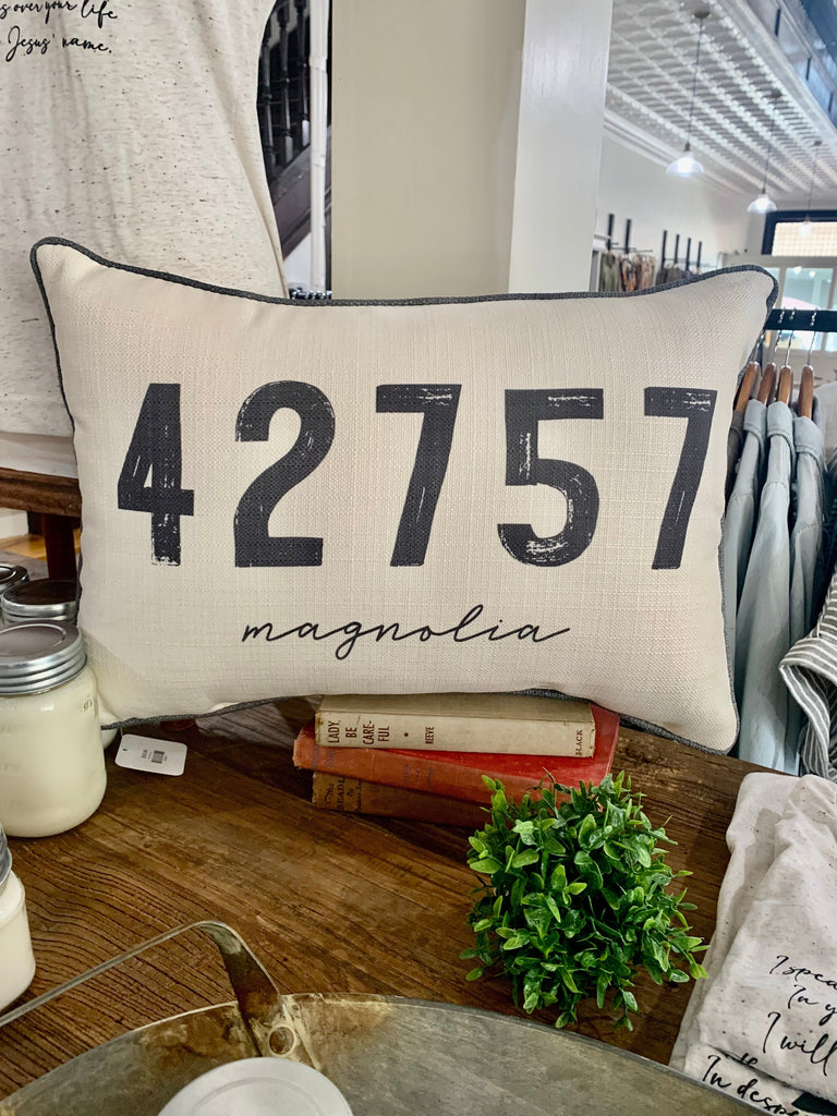 Custom Hometown Zip Code Pillows-Carolyn Jane's Jewelry