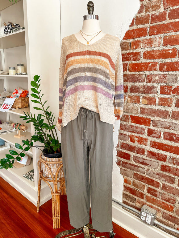 Everyday Comfort Cropped Pant with Elastic Waist - Pine-PANTS-Carolyn Jane's Jewelry