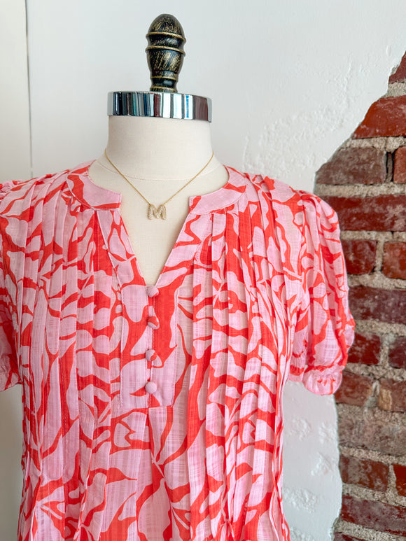 Ginger Printed Blouse-Carolyn Jane's Jewelry