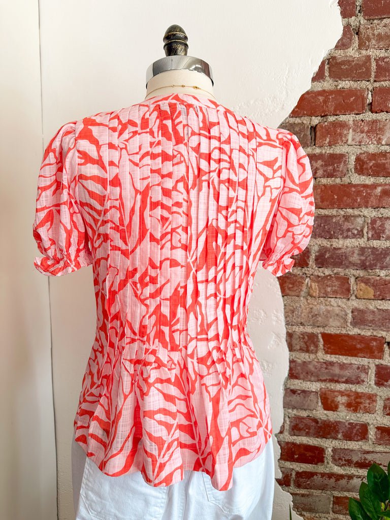Ginger Printed Blouse-Carolyn Jane's Jewelry