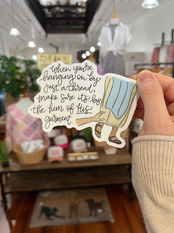 Hem of His Garment Vinyl Sticker-Carolyn Jane's Jewelry