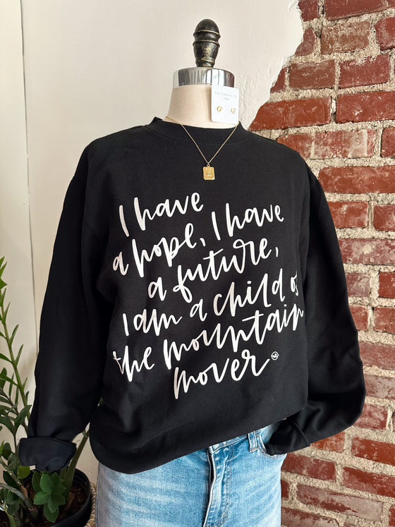 I Have a Hope Black Sweatshirt-Sweatshsirt-Carolyn Jane's Jewelry