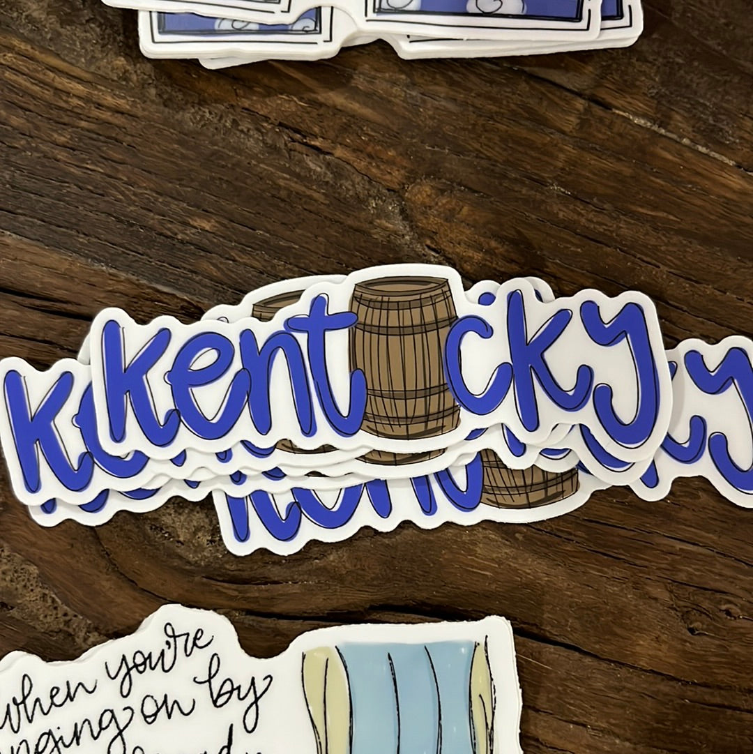 Kentucky Barrel Vinyl Sticker-Carolyn Jane's Jewelry