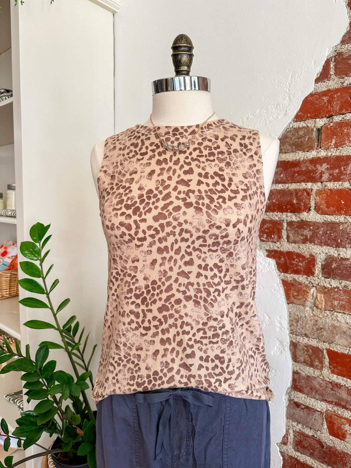 Leigh Vintage Leopard Tank Top-Tank top-Carolyn Jane's Jewelry