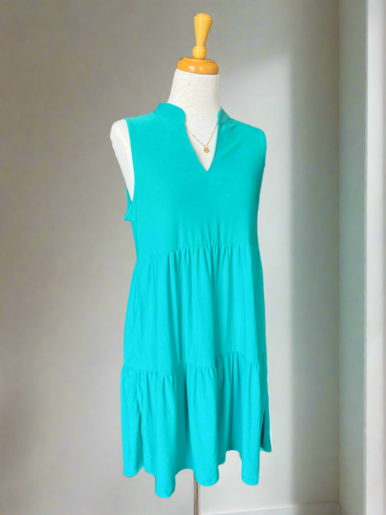 Lily Wrinkle Free Sleeveless Dress - Emerald Green-DRESS-Carolyn Jane's Jewelry