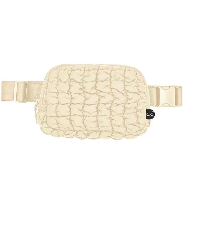 On the Go Puff Quilted Belt Sling Bag-sling bag-Carolyn Jane's Jewelry