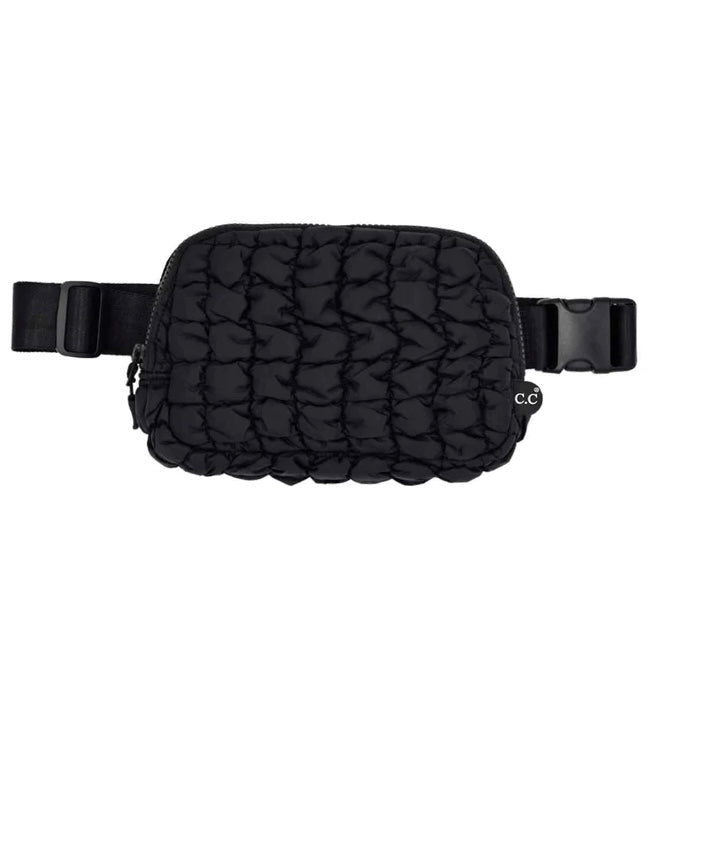 On the Go Puff Quilted Belt Sling Bag-sling bag-Carolyn Jane's Jewelry