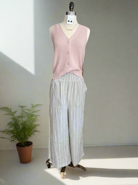 Spring Time Lightweight Sweater Vest - Blush-Sweater Vest-Carolyn Jane's Jewelry