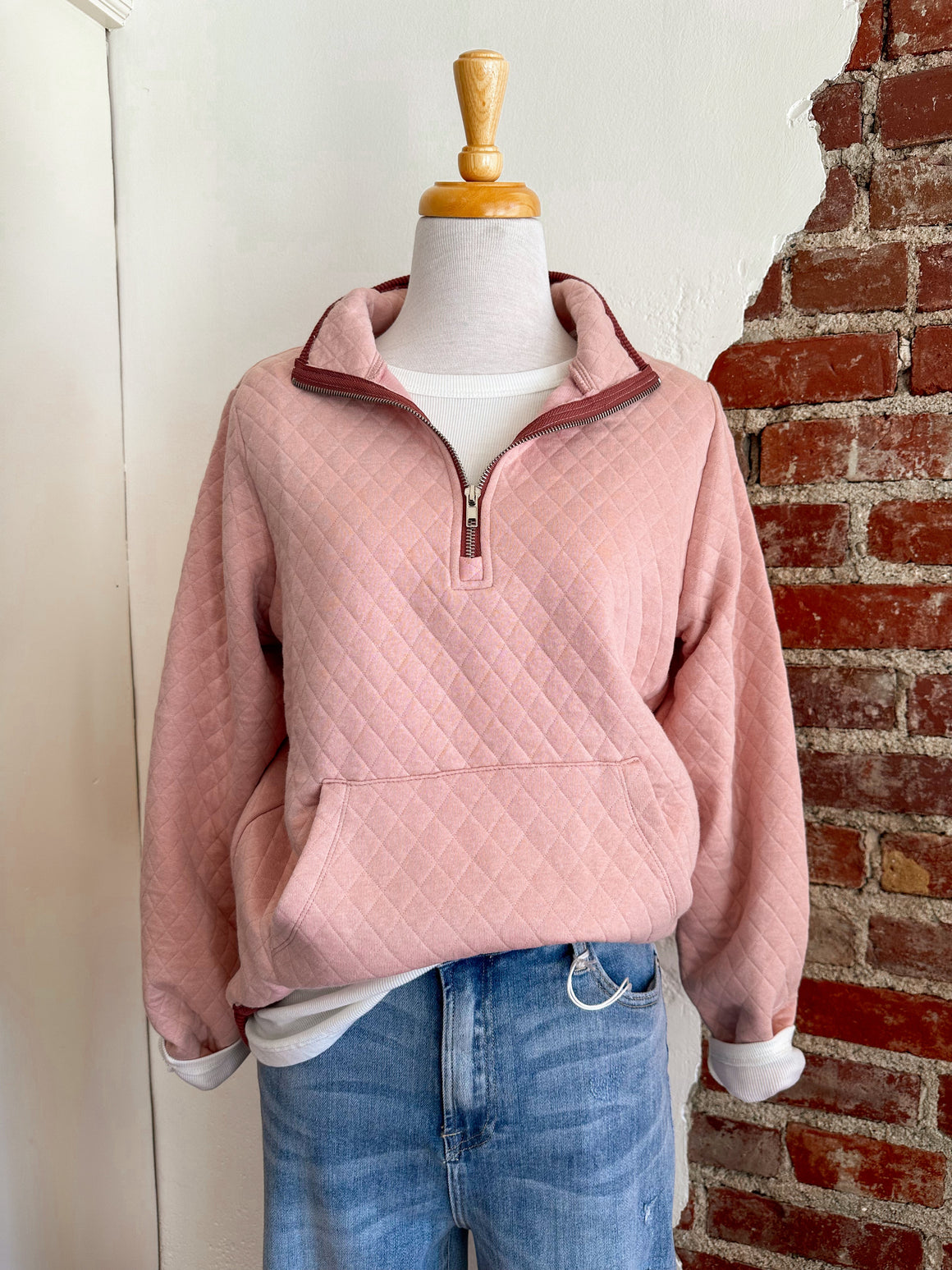 Stella Quilted Pullover Top-top-Carolyn Jane's Jewelry