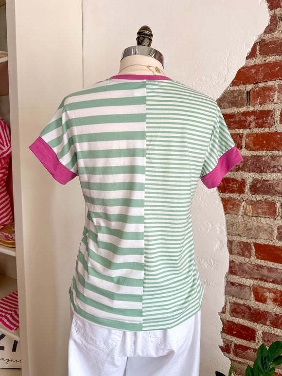 The Emre Mint Striped Top-Carolyn Jane's Jewelry