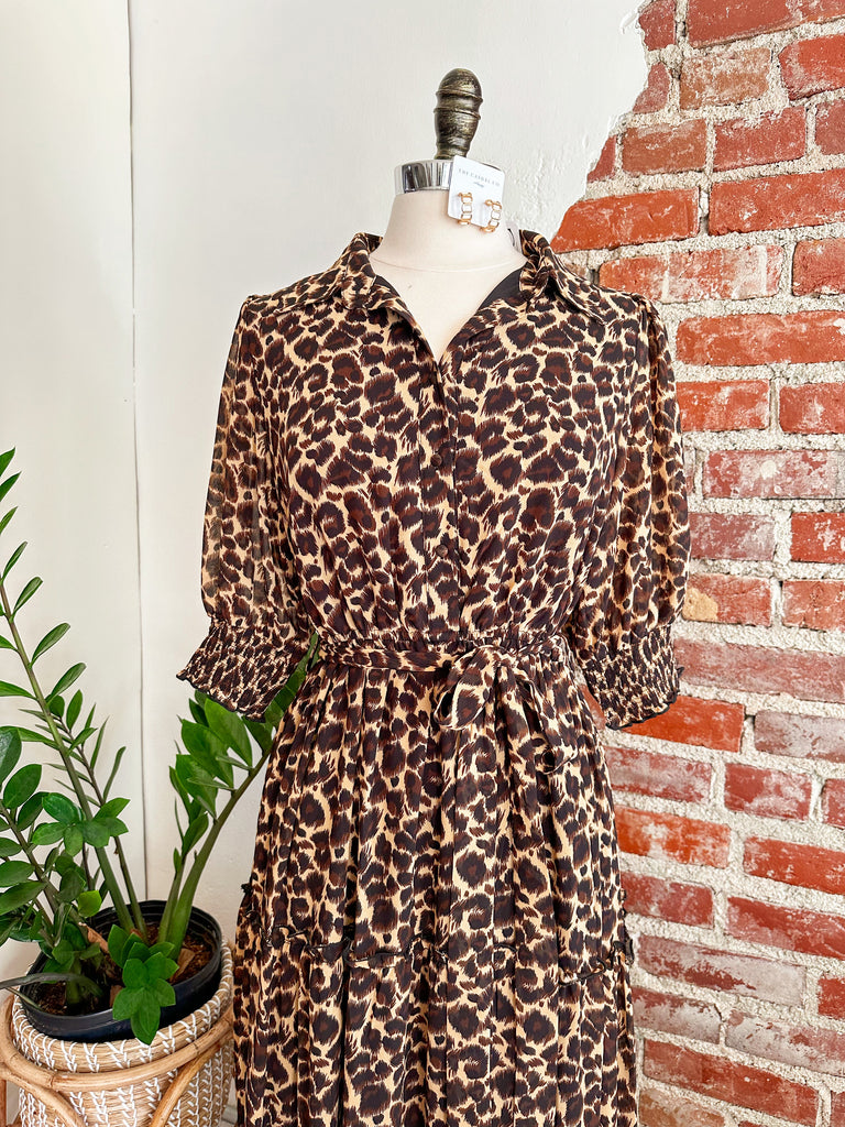 The Roxie Leopard Dress-Dress-Carolyn Jane's Jewelry