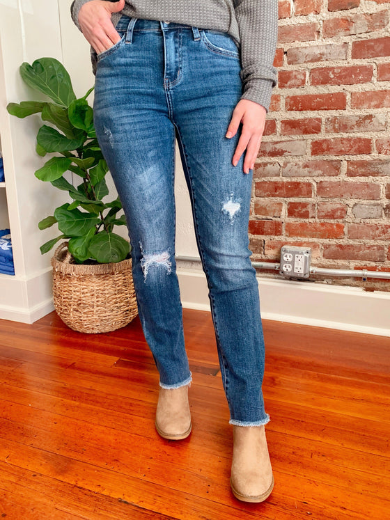 Amber Mid-Rise Relaxed Straight Jean-Jeans-Carolyn Jane's Jewelry