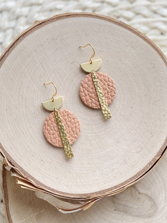 Crest Earrings in Terra Cotta-Carolyn Jane's Jewelry