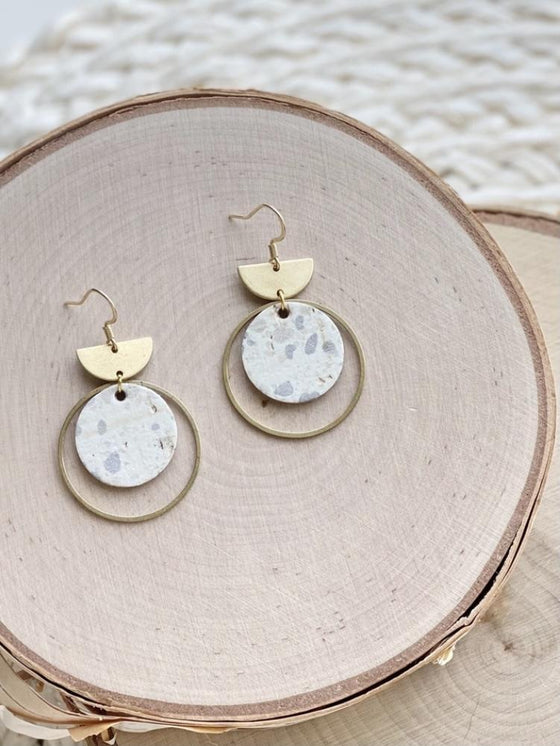 Cruiser Earrings in Grey Fleck-Carolyn Jane's Jewelry