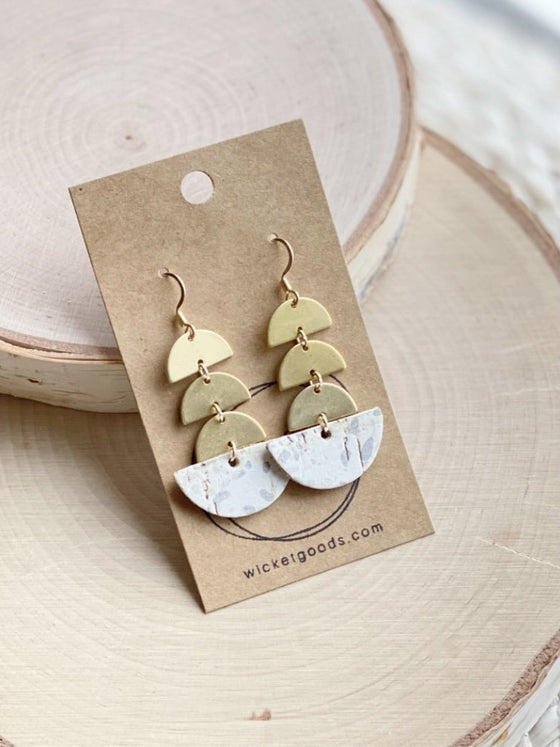 Delilah Earring in Grey Fleck-Carolyn Jane's Jewelry