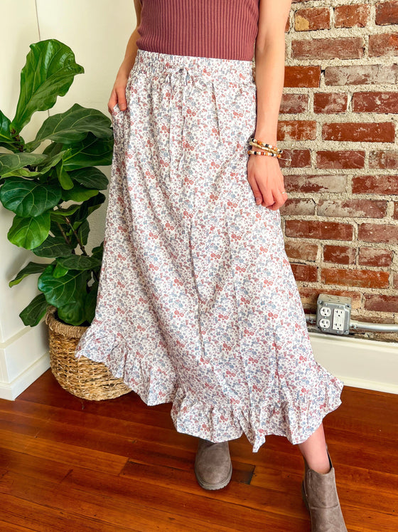 Diana Floral Midi Skirt-Carolyn Jane's Jewelry