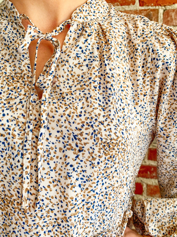 Georgia Babydoll Printed Mini Ruffle Dress-Dresses-Carolyn Jane's Jewelry