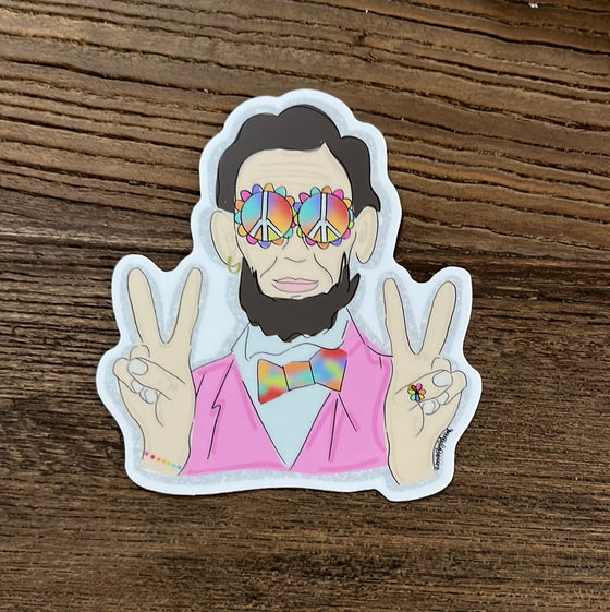 Groovy Abe Sticker-Vinyl Sticker-Carolyn Jane's Jewelry