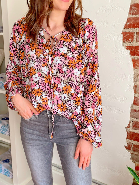 Jane Floral Blouse-Carolyn Jane's Jewelry