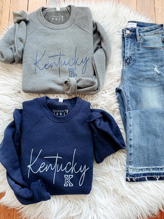 Kentucky Script Sweatshirt-Sweatshirt-Carolyn Jane's Jewelry