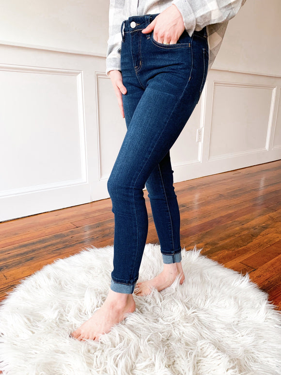 Laura Jean Mid-Rise Cuffed Skinny-Carolyn Jane's Jewelry