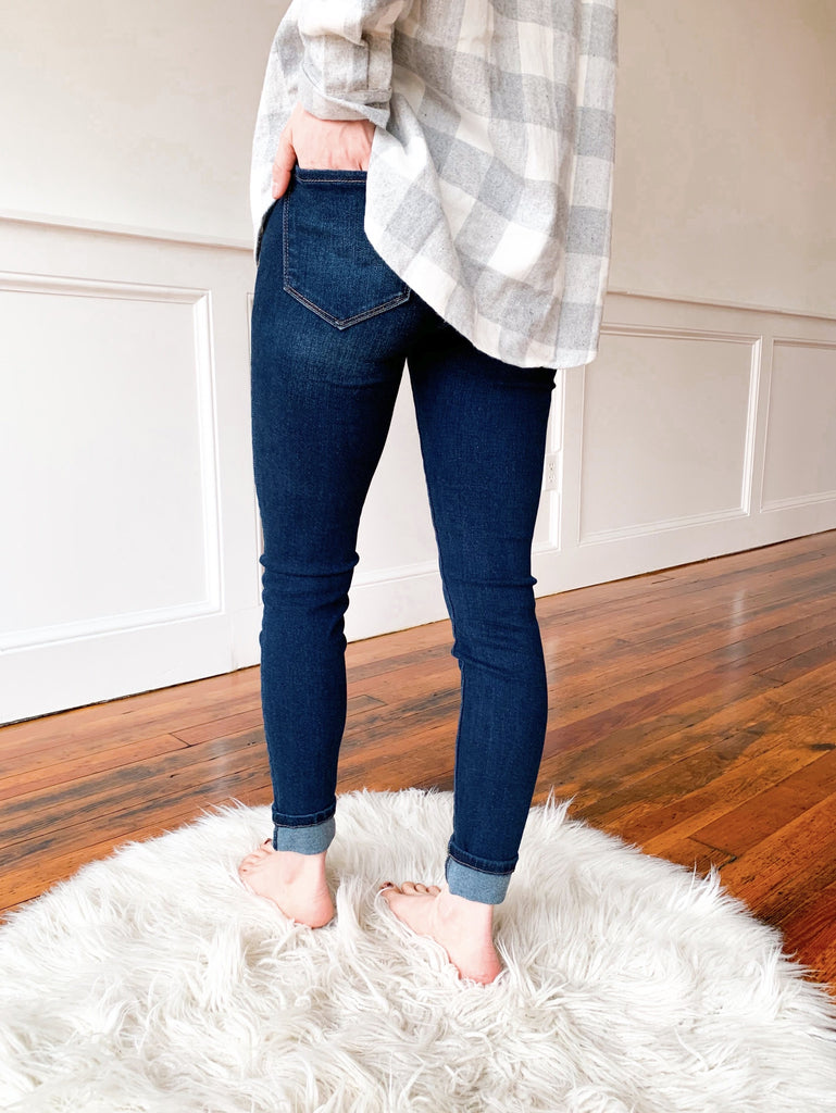 Laura Jean Mid-Rise Cuffed Skinny-Carolyn Jane's Jewelry