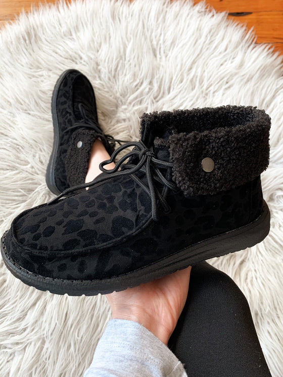 Leopard Gypsy Jazz Booties in Black-Carolyn Jane's Jewelry