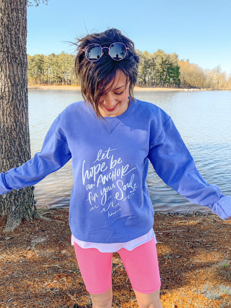 Let Hope Be an Anchor Sweatshirt-Sweatshirt-Carolyn Jane's Jewelry