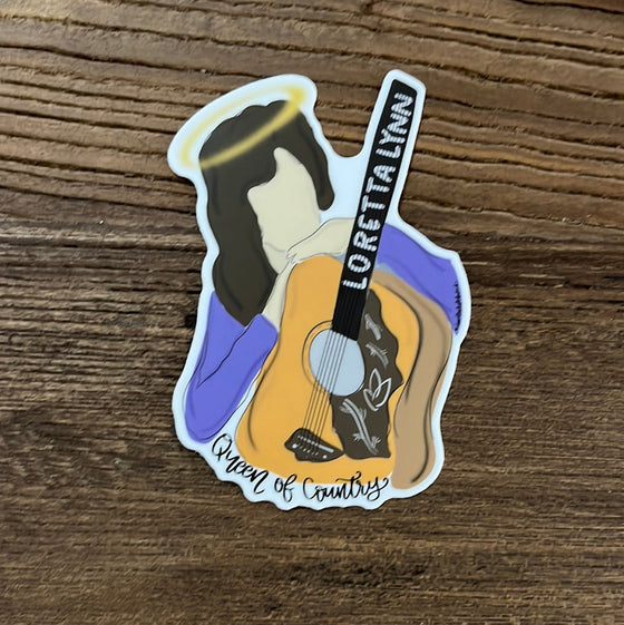 Loretta Lynn Sticker-Vinyl Sticker-Carolyn Jane's Jewelry