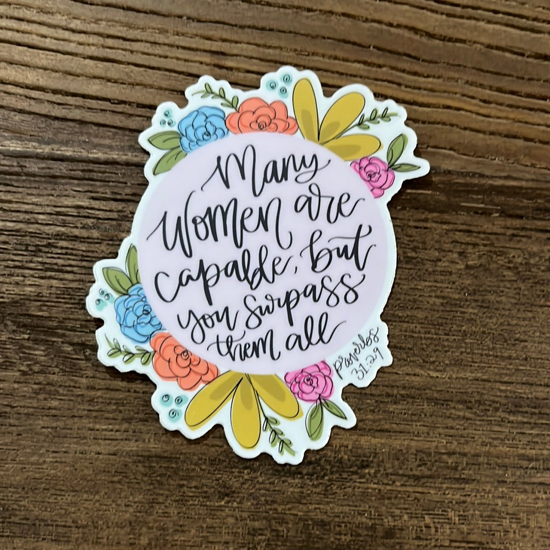 Many Women Stickers-Vinyl Sticker-Carolyn Jane's Jewelry