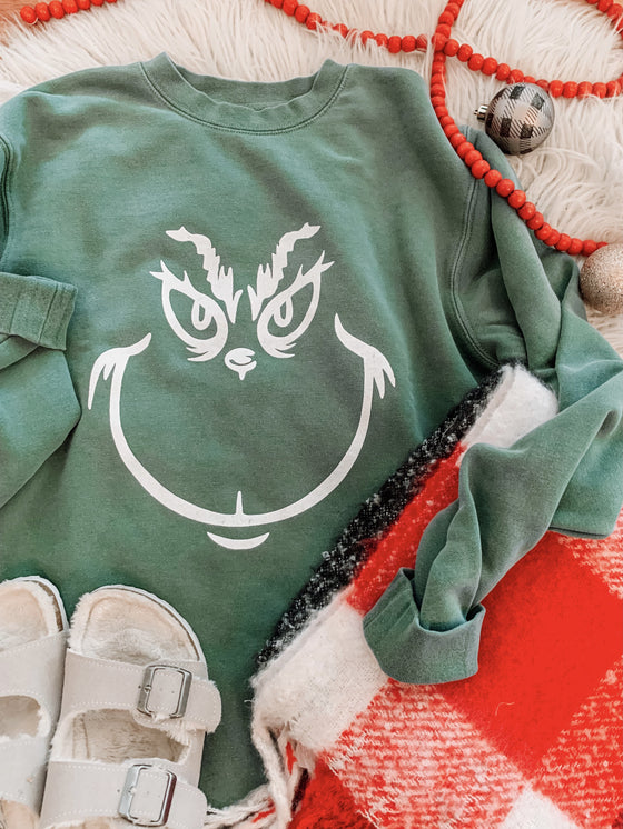 The Grinch Vintage Sweatshirt-sweatshirts-Carolyn Jane's Jewelry