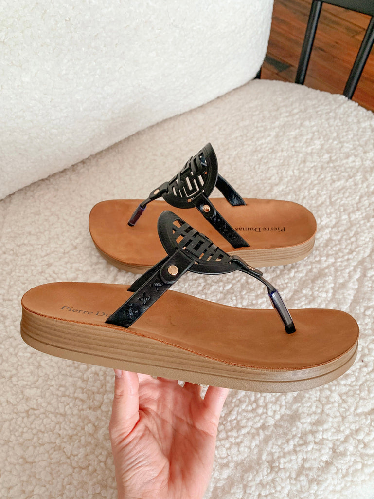 Tori Sandal in Black-Carolyn Jane's Jewelry