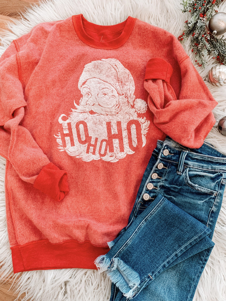 Vintage Santa Sweatshirt-Carolyn Jane's Jewelry