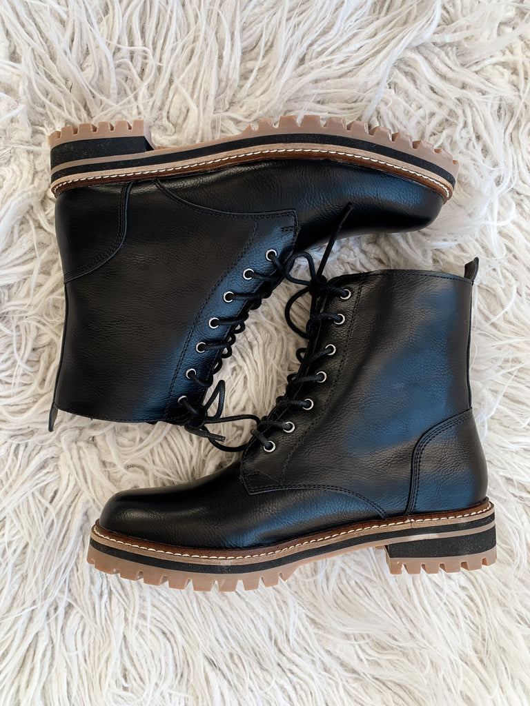 Women’s Combat Boot in Black-Carolyn Jane's Jewelry