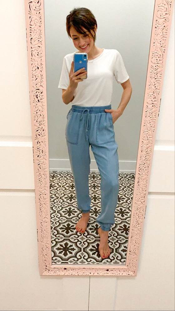 Denim Comfy Pants-Carolyn Jane's Jewelry