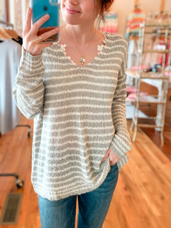 Feels Like Home Striped Spring Knit-Carolyn Jane's Jewelry