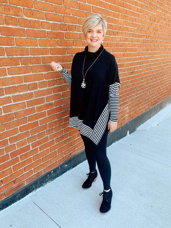 Jade Striped Edges Top-Carolyn Jane's Jewelry
