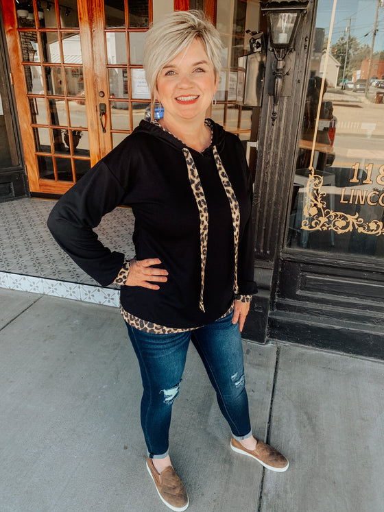 Leo Animal Print Hoodie-Carolyn Jane's Jewelry