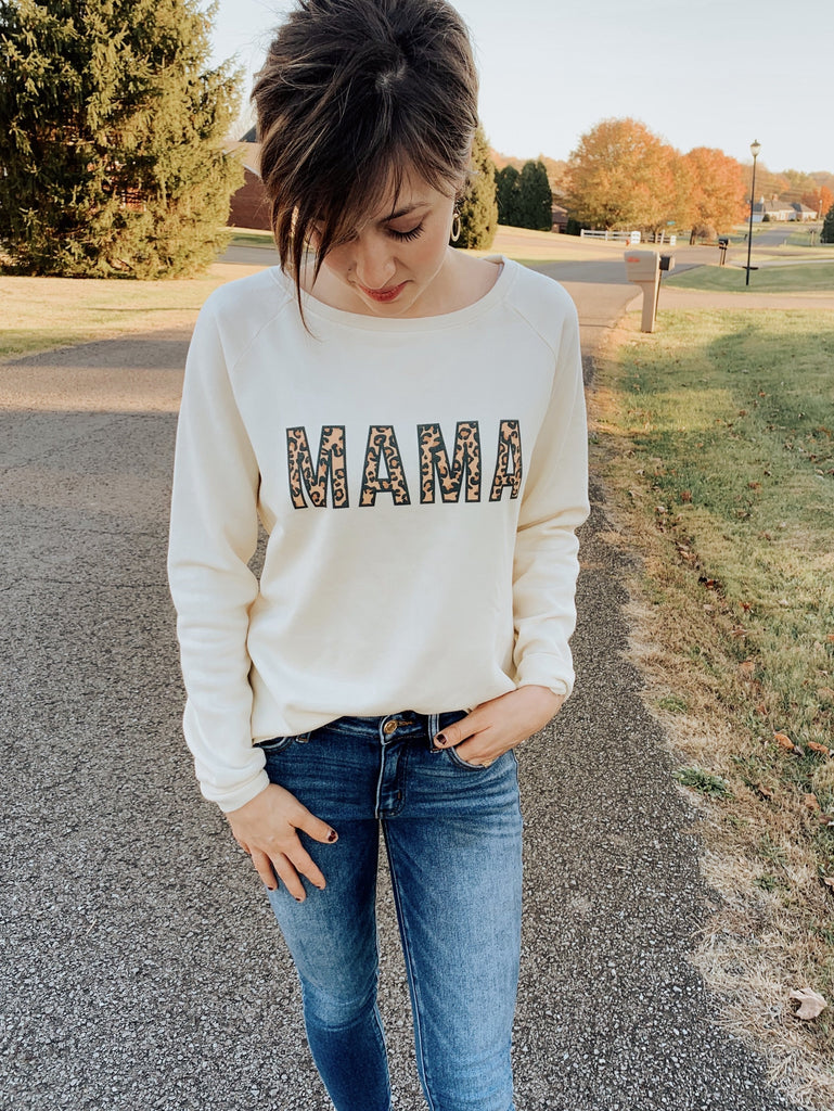 Love Letters | Custom Name Leopard Sweatshirt-Carolyn Jane's Jewelry